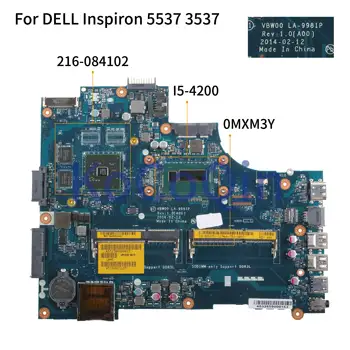 KoCoQin de la placa base del ordenador Portátil Para DELL Inspiron 15R 5537 3537 Core I5 Placa base CN-0MXM3Y 0MXM3Y VBW00 LA-9981P SR170 216-0841027