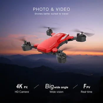 Nuevo Mini Plegable 4K HD Cámara WIFI FPV RC Drone 25Mins Volando 1080P Dual de la Cámara Me Sigue Plegable Quadcopter Con 3pcs de la batería