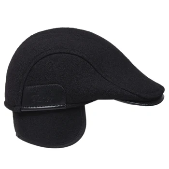 2020 nuevo invierno de los hombres y de las mujeres newsboy sombreros de gruesa lana calientes boina al aire libre clásico trucker hat protección para los oídos sombrero de invierno