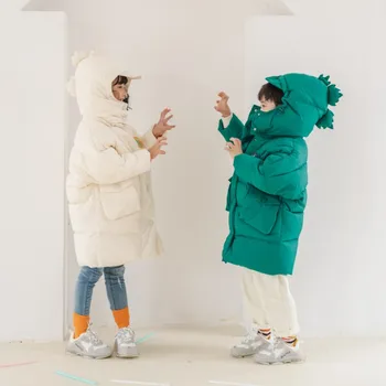 100-140cm de altura de la nueva 2020 invierno espesar caliente chicas abajo chaqueta con capucha de las niñas abrigo de invierno de los niños ropa de invierno