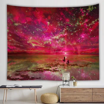 Galaxy Psicodélico galería de arte de pared drom colgante de pared de la manta de la galaxia decorativa espacio estrellado naturaleza tapiz