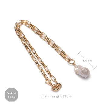 XL30726-i23 Amorita boutique de moda de las mujeres de cadena larga collar de perlas naturales