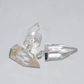 La moda de Joyería de Grandes Claros de Cristal de Cuarzo Colgante de la joyería 2020 bala de piedra Grandes encantos de mujer accesorios mujer aretes