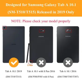 Negocios Flip Case Para Samsung Galaxy Tab 10.1 2018 T510 SM-T515 SM-T510 Inteligente tenedor del Soporte Magnético Auto despierta del Sueño de la Cubierta