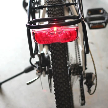 Bicicleta Bicicleta Bicicleta Reflector Trasero Luz de la Cola Para portaequipajes SIN Batería de la Aleación de Aluminio Reflectante de la luz trasera