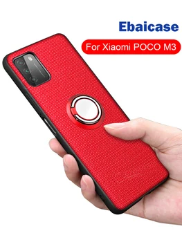 Para Xiaomi Mi POCO M3 X3 NFC Caso de Cuero Magnético del Coche del Anillo de Soporte de la Cubierta a prueba de Golpes Para Xiaomi Mi 10T Pro Pocophone M3 Caso