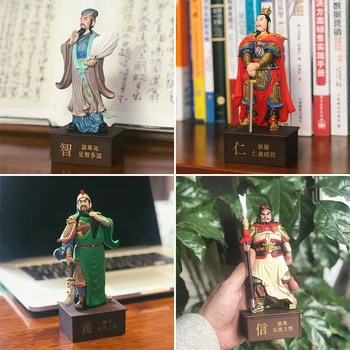 15CM Original de los Tres reinos de Juguete Figuras ZhugeLiang LiuBei Guan Yu Muñeca de Anime Figura Adornos Juguetes de Niños para los Niños Regalos de Cumpleaños