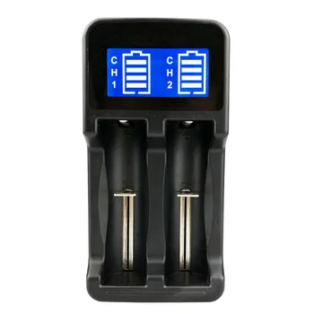 Besegad LCD Inteligente de Carga de la Batería de Doble Cargador para baterías Recargables de Li-ion bateria ICR IMR INR 18650 i-MH Ni-Cd AA AAA AAAA
