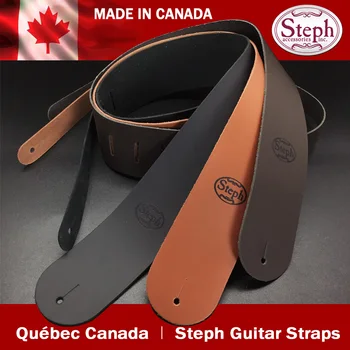 Steph hechos a Mano B-201 Básicos de Cuero Genuino de la Correa de la Guitarra, Hecho en Canadá
