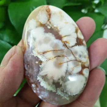La piedra Natural de La flor de cerezo agateSardonyx ágata palma de piedras, juguetes pequeños cristales y piedras curativas de los cristales