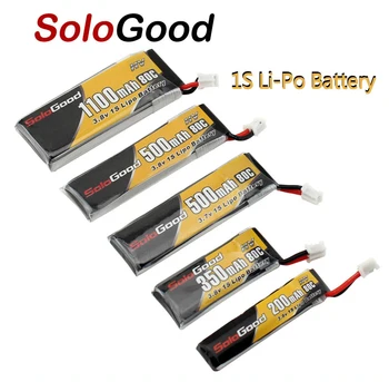 SoloGood 1S Serie Baterías de Lipo 1S 3.7 V 3.8 V 200mAh 350mAh 500mAh 1100mAh 80C Batería Recargable con PH2.0 Conector De Enchufe