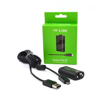 1 x 1400mAh Batería Recargable + Cable de Carga USB Para XBOX ONE el Juego Inalámbrico Controlador Gamepad Baterías de Repuesto