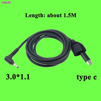 USB Tipo C DP Cable de Carga Cable de Alimentación de Cc del Adaptador Convertidor Macho 5.5*2.1 conector Jack para Lenovo, Asus, Dell, Hp Cargador del ordenador Portátil