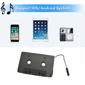 Carga USB Bluetooth 5.0 de Música del Coche Receptor de Audio con Reproductor de Cassette Adaptador Convertidor MP3 para iPhone Samsung Nokia HTC Teléfonos