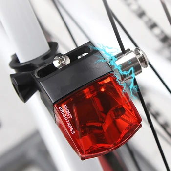 NEWBOLER la Luz de la Bicicleta del Imán de la Inducción LED de la Bicicleta de rueda de Cola de la Luz de la Batería No magnético Auto-alimentado Bicicleta Luz Trasera Accesorios