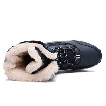KAMUCC 2019 Mujeres botas de Nieve Impermeables antideslizantes Padre-Niño, Botas de Invierno de Piel Gruesa Plataforma y Cálido, Además de Zapatos de Tamaño 31-42