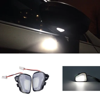 2Pcs Canbus LED Espejo del Lado del Charco Luces de la Lámpara para Vw Volkswagen Jetta 10-15/EOS 09-11/Passat B7 2010~/CC 09-12/Scirocco 09-14
