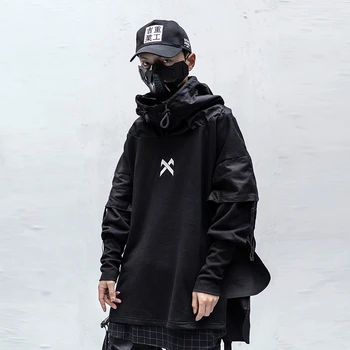 11 BYBB de la OSCURIDAD de LA Carga Sudaderas Hombres Harajuku Streetwear con Capucha Sudaderas Otoño 2020 de la Moda Casual de Hip Hop Macho Oversize XN19