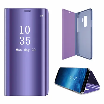 Para Samsung Galaxy S10 Más S9 S8 S7 Nota 9 8 A50 Para Huawei P20 Lite P30 Pro Caso Del Espejo De La Vista Inteligente Caso De Oneplus 6 Cubierta