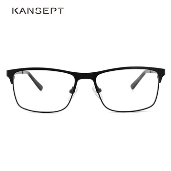 KANSEPT Gafas de Marco de los Hombres Clásicos Anteojos Recetados para los Hombres de la Plaza de Gafas de Miopía Marcos Ópticos de Gafas TM001