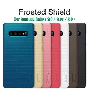 Para Samsung Galaxy S10 S10e S10 Más Caso Nillkin Caso Super Frosted Shield Duro de la Cubierta de la PC Para Samsung S10 Plus de Regalo soporte para Teléfono
