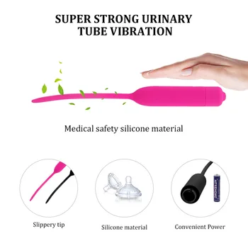EXVOID los Juguetes Sexuales Para Hombres Pene Enchufe de Productos para Adultos Dilatator Sonidos de Silicona en el Pene Masculino Inserte el Dispositivo Vibrador Catéter Uretral