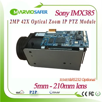 H. 265 2MP 1080P 42X Zoom Óptico de 5 210 mm de la lente de la Cámara de Red IP PTZ del Módulo de la luz de las Estrellas de Sony IMX185/IMX385 Sensor de RS485/RS232 Onvif