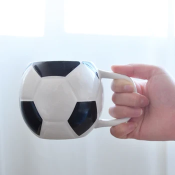 400ML de Fútbol de la Taza de Café de Cerámica Balón de Fútbol de la Copa para el Agua, el Café con Leche de Fútbol de la Taza de la Taza de Té de Regalo para el Amigo Fans de los Jugadores