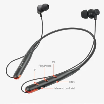 NVAHVA banda para el cuello Auriculares de Bluetooth Con TF Ranura de la Tarjeta de Deporte Auricular Bluetooth Inalámbrico de Auriculares Estéreo Para el iPhone Teléfono Android