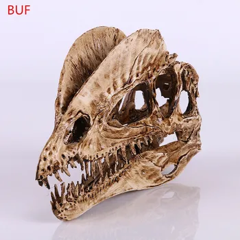 Resina De Artesanía Decoración De Dinosaurios Cráneo Estatuas Creativa Decoración De La Barra Cráneo Escultura Creativa De La Casa Adornos