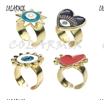 8 piezas de Esmalte de Ojos, forma de la Joyería de los anillos de la joyería de regalo de la dama de estilo simple de la joyería de los anillos de joyas al por mayor anillos de 5922