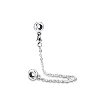 Las perlas se ajusta Para las Pulseras Collares Esterlina 925 de Plata de la Joyería de la Firma de Mi Cadena de Seguridad de los Encantos de Envío Gratis