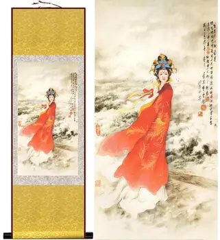 Un Sueño de las Mansiones Rojas la pintura China Tradicional Casa Decoración de la Oficina de pintura JiaTanchun pintura