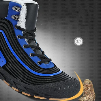 Jackshibo Nuevo Diseño De Nieve Botas De Tobillo De Los Zapatos Para Los Hombres Machos De Invierno Cálido Forro De Piel De Botas De Nieve Botas A Prueba De Agua Al Aire Libre