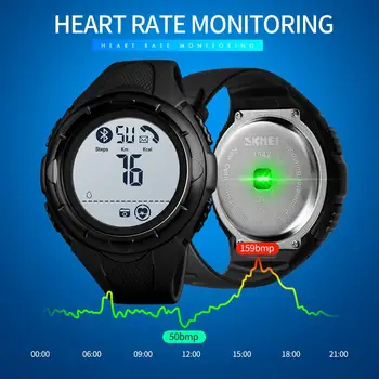Los hombres del Reloj Inteligente de la Marca SKMEI los Relojes Digitales de la Frecuencia Cardíaca Sueño Monitor Smartwatch Impermeable reloj de Pulsera Android IOS Hombres Reloj