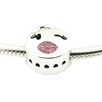 Juguetón Wink Encanto de la plata esterlina de la joyería del Ajuste Original Pulsera & Collar de Perlas para las mujeres de DIY de la Joyería de la Moda