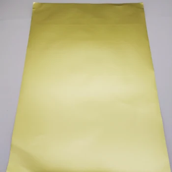 A4 en Blanco Mate de Oro de la Etiqueta de Papel 210x297mm Auto-Adhesivo de la etiqueta Engomada para la Impresora Láser