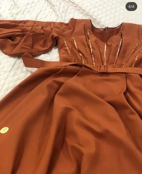 Nueva Llegada de Naranja de manga Larga vestidos de noche 2021 Túnica de sarao en dubái vestidos de fiesta de las mujeres vestidos de noche Robe longue