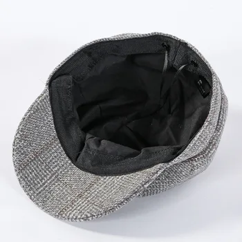 2020 de la moda de lana de las Mujeres Boina Otoño Invierno Octogonal Cap Sombreros de Estilo del Artista Pintor Newsboy Tapas Negra Boina ROJA Sombreros
