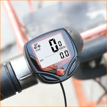 SUNDING SD-548B cable Bicicleta Medidor de Velocidad SD-548C Digital inalámbrico Ordenador de Bicicleta Multifunción, Sensores de Ordenador de la Bicicleta Velocímetro