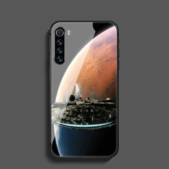 STAR TREK Nave Nave Espacial Teléfono de Cristal Templado Cubierta de la caja Para Xiaomi Redmi Nota 7 7A 8 8 9 9 9A 10 K20 K30 Pro Ultra Black