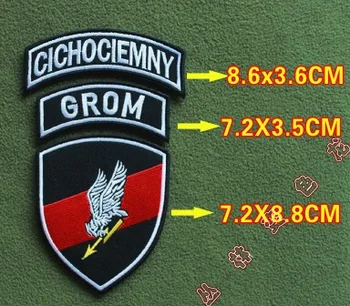 Polaco de Polonia parche con la Bandera JWK la Fuerza Especial de Grupo GROM TF-49 militar del ejército parche insignia de la chaqueta de la mochila