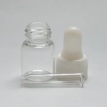 20pcs 2ml Transparente Pequeño Frasco de Vidrio con Gotero de Vidrio Puro Tapa Pequeña Esencial Mini Aceite de la Botella con Gotero