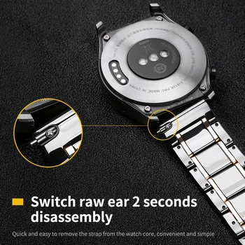 22 mm de la banda de cerámica Para Huawei reloj GT 2 pro 2E /Samsung Gear S3 Frontera Galaxy Reloj 3 superficie lisa de cerámica correa de repuesto