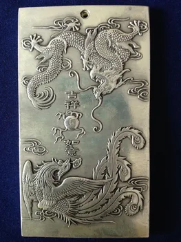 China tibet Plata Ssangyong tíbet Lingotes de Plata thanka amuleto colgante de collar de metal artesanía