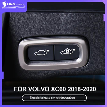 Para volvo XC60 nuevo 2018 2019 2020 interior de modificación de pegatinas automotriz suministros eléctrico del portón trasero marco decorativo