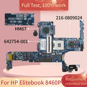 Para HP Elitebook 8460P 6050A2398501 642754-001 HM67 216-0809024 DDR3 Notebook placa madre Placa base la prueba completa del de trabajo