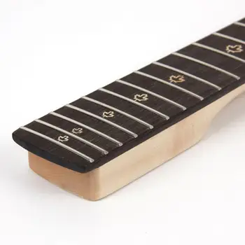 Kmise Guitarra Eléctrica Cuello de Canadá de Arce de 22 Trastes HPL Diapasón de Arce de Hoja de Incrustaciones de Puntos Perno en C de Forma Clara Raso