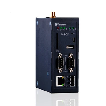 IIOT V-BOX Industrial IoT gateway apoyo de la mayoría de los PLCs, modbus y webscada en la nube a través de RS232, RS422/RS485, Ethernet.