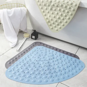 Hotel toilet ventilador en forma de copa de succión de PVC alfombra del piso cuarto de baño con ducha sector de la estera de baño de casa de cuarto de baño antideslizante mat círculo alfombra de baño